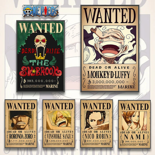 Póster autoadhesivo de One Piece, Orden de recompensa