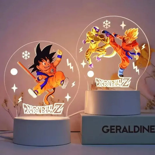 2024 Lámpara de noche de Dragon Ball con figuras periféricas de animación, adornos 3D, lámpara de mesa con soporte